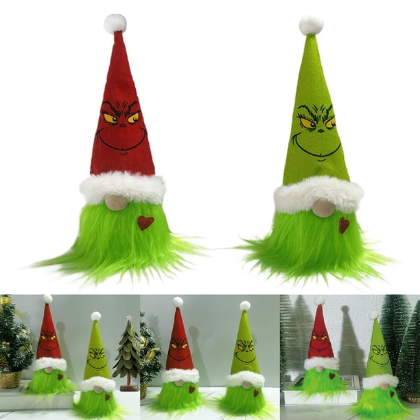 Navideño Peluche Muñecos Pie Sin Rostro Decoraciones Mesa 28cm