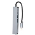 thumbnail image 3 of Hub USB C 6 en 1, transferencia de datos rápida de Ultra alta definición, carga PD, adaptador de concentrador USB C a Ethernet para viajes en casa y oficina, 3 of 8