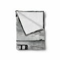 thumbnail image 2 of Black and White Soft Flannel Fleece Throw Blanket, Old Wooden Pier on the Sea Dramatic Sky Heavy Clouds Rainy Weather, Cozy Plush for Indoor and Outdoor Use, 70" x 90", Black and White, by Ambesonne, 2 of 6
