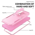thumbnail image 2 of SaniMore for Motorola Moto G Power (6.5" 2022) Case, [Sliding Camera Window] Wireless Charging Shockproof Drop Resistant Hybird PC TPU Anti-slip Heavy Duty Protective Shell, Pink, 2 of 5