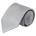thumbnail image 2 of Jacob Alexander Men's Tone on Tone Houndstooth Regular Length Neck Tie - Silver, 2 of 5