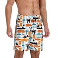 thumbnail image 2 of Rateoe Industrial Transportations Print Men's Lounge Shorts – Soft & Breathable Pajama Bottoms with Pockets, Elastic Waistband, Lightweight Sleepwear for Nightwear & Loungewear-3X-Large, 2 of 6