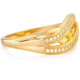 thumbnail image 3 of Yellow Gold Plated With Micro Set Cubic Zirconia Accents Sterling Silver Ring, 3 of 3