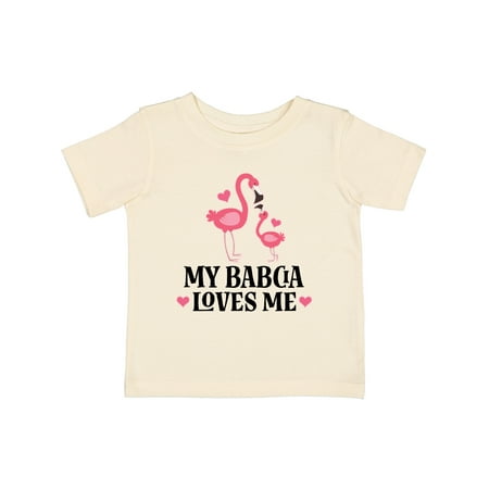 

Inktastic My Babcia Loves Me Flamingo Gift Baby Girl T-Shirt