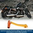 thumbnail image 5 of Folding Motorcycle Gear Shifter Lever for Bosuer 125 Aluminum Alloy Pedal Shift Lever Arm Gold Tone Lever Orange Head, 5 of 6