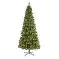 thumbnail image 1 of Nearly Natural T1637 9 ft. Wisconsin Slim Snow Tip Pine Artificial Christmas Tree with 800 Clear LED Lights, 1 of 1