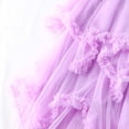 thumbnail image 5 of BRGZLK Women's Tulle Skirt Summer Casual Solid Color Asymmetrical Ruffle Mesh Breathable Tiered Trendy Elastic High Waist Fairy Skirt Costume Purple Free Size, 5 of 6