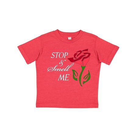 

Inktastic Stop and Smell Me Stylized Rose Gift Toddler Boy or Toddler Girl T-Shirt
