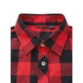 thumbnail image 4 of sogami Mens Long Sleeve Red Plaid Flannel Shirts Casual Button Down Regular Fit, 4 of 9