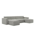 thumbnail image 2 of Flash Furniture Luxury Modular 6 Piece Sectional Sofa, Gray, 2 of 13