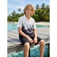 thumbnail image 4 of PureChapter Boys' Clothing Sets Boys Summer Outfits Hawaiian Short Sleeve Shirts Matching Shorts 2-Piece for Beach Vacation, 4 of 7