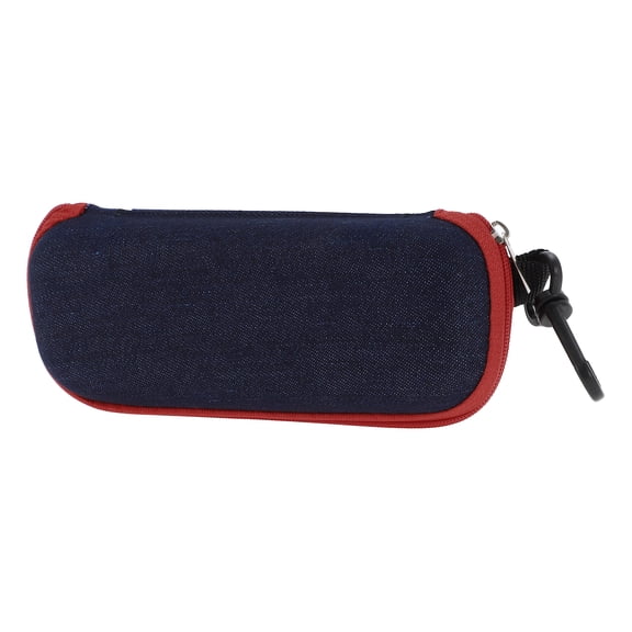 Unique Bargains Zipper Eyeglasses Case Lightweight Eyeglasses Storage Red