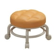 thumbnail image 1 of Tabourets à Roulettes Bas avec Roue Universelle, Rotation à 360 Degrés, Cuir PU, Tabouret Rond Roulant, Sièges avec Roues Silencieuses pour Maison, Bureau, Garage, Boutique, Mise en Forme, 1 of 8