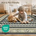 thumbnail image 4 of ODIKA Herringbone Geometric Featuring Interlocking Directional Bands for Small Living Room, Playroom, Bedroom, Easy Care Kids Safe, 4 of 7