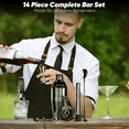 thumbnail image 7 of Touch of Mixology 14-Piece Stainless Steel Cocktail Bartender Kit with Shaker (Dark Metallic), 7 of 7