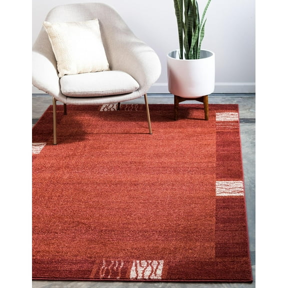 Unique Loom Del Mar Collection Area Rug - Sarah (2' 2" x 3' 1" Rectangle Terracotta/Rust Red)