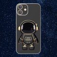 thumbnail image 1 of 3D Plating Astronaut Hidden Stand Case Cover Cute Astronaut Stand Phone Case para IPhone 12 TPU Cover, 1 of 3