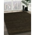 thumbnail image 3 of Ahgly Company Machine Washable Indoor Round Abstract Dark Brown Area Rugs, 6' Round, 3 of 7