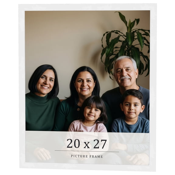 20x27 Frame White Real Wood Picture Frame Width 0.75 inches | Interior Frame Depth 0.5 inches |