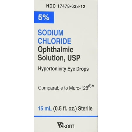 Akorn USP 5 Sodium Chloride Ophthalmic Solution, 0.5 Fluid Ounce