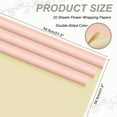 thumbnail image 2 of Uxcell 20 Sheets Flower Wrapping Paper, 21.5" x 21.5" Waterproof Floral Bouquet Wrapping Papers Florist Supplies for Wedding Party Gift Packaging DIY Crafts, Pink/Light Green, 2 of 7