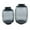 Black Textured Ombre Solid Round S/2 13", 11"H, variant on DecMode 13", 11"H Textured Ombre Black Glass Vase, Set of 2