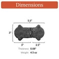 thumbnail image 3 of 4 Pack 5.5 inch Decorative Hinges Black Wrought Iron Hinges Decorative Hinges Small Flush Mount Western Style Hinges Vintage Furniture Hardware The Farmhouse Series by Borderland Rustic Hardware, 3 of 3