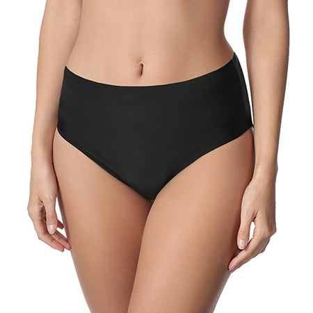 - Women Sexy fashion Solid Mid Waist Beach Bikini Bathing Swimwear Brief Trunks