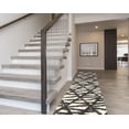 thumbnail image 3 of eCarpetGallery Runner Rug for Hallway, Kitchen, Entrance | Anti Skid, Rubber Backing, Waterproof Material | 2'2" x 14'0", Black, Ivory | 313961, 3 of 9