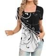 thumbnail image 1 of Pompotops T-Shirt Décontracté à Manches Courtes Imprimé Mode pour Femmes, 1 of 6