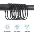 thumbnail image 3 of Pebbuoy 10Pcs Bathroom Shower Curtain Rings Metal Shower Hooks Tightly Closed Anti-Drop Smooth Gliding Curtain Rings, 3 of 7