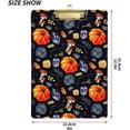 thumbnail image 3 of FMSHPON Halloween Rose Pumpkin Mushroom Magic Clipboard Hardboard Wood Nursing Clip Board and Pull for Standard A4 Letter 13x9 inches, 3 of 5