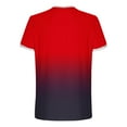 thumbnail image 4 of YLSDY Mens Gradient T-Shirts 2025 Round Neck Short Sleeve Tops Casual Summer Breathable Tee Shirts Fashion Basic T Shirts for Men Red L, 4 of 5