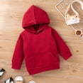 thumbnail image 4 of StylesILove Infant Baby Boys Girls Solid Long Sleeve Pullover Hoodie and Tie-dye Pants 2pcs Fall Winter Toddler Sweatsuit Outfit (Red, 24 Months), 4 of 8