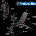 thumbnail image 5 of Adjustable Weight Bench, 7 Positions Foldable Workout Olympic Bench Press Includes Resistance Bands, Maximum Weight 780 Lbs., 5 of 7