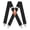 WhiteClip/Black, variant on Black Suspenders for Men Heavy Duty Big and Tall,2" Wide with Strong 4 Clips Suspenders Ski Work