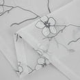 thumbnail image 6 of Grey and White Floral Embroidery Sheer Curtains for Living Room, Flower Voile Semi Sheers Drape Panels Grommet Curtains for Bedroom Kitchen Yard Patio Parlor, 52 x 95 Inch, 2 Panels, 6 of 9