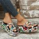 thumbnail image 5 of Amzcrzy Zapatos de mujer,Zapatos de mujer,Zapatillas de mujer, Sandalias bordadas cómodas con suela gruesa para mujer, chanclas casuales Sandalias Mujer Zapatillas De Casa, 5 of 5
