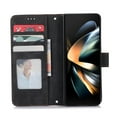 thumbnail image 6 of SaniMore for Samsung Galaxy Z Fold 4 7.6" 2022 Case, PU Leather Flip Fold Wallet Cover, Detachable Wrist Strap, Card Slots Cash Pocket, Shockproof Full Protective Shell, Black, 6 of 10