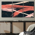 thumbnail image 2 of PixonSign Canvas Print Wall Art Set Red, Coral, Orange Paint on Black Background Abstract Patterns Illustrations Modern Art Minimalist Dramatic Ultra for Living Room, Bedroom, Office - 16"x24"x3, 2 of 5