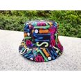 thumbnail image 4 of XINQIHANG Unisex Print Double Side Wear Reversible Bucket Hat, 4 of 5