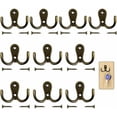 thumbnail image 1 of Perchero de pared de estilo moderno, de zinc fundido a presión, con ganchos dobles retro para baños, dormitorios, armarios, garajes, sótanos y entradas, con diseño que ahorra espacio y que combina, 1 of 5