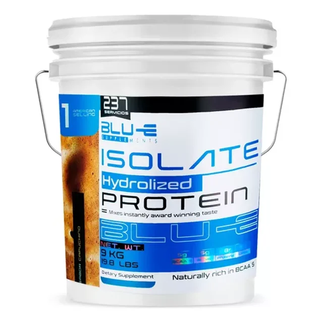 Proteína Whey Hidrolizada Isolate Blu-e De 9 Kg Para 237 Servicios Sabor Capuchino