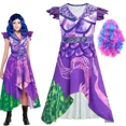 thumbnail image 3 of Disfraz de Cosplay de Descendants 3 de Anime Evil Mal Evie para niñas, fiesta de cumpleaños, Halloween, peluca y disfraz infantil., 3 of 3