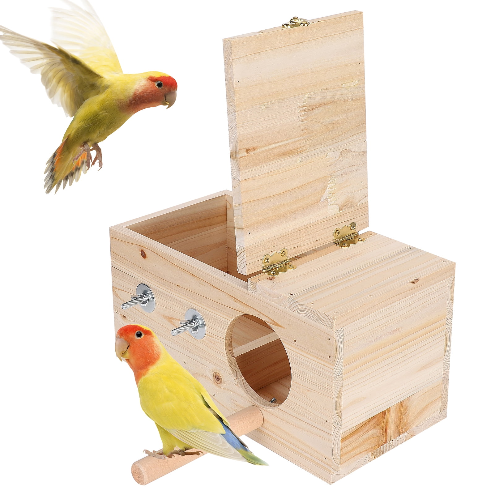 Wchiuoe Bird Breeding Box, Breeding Box Wooden Nesting Box House Warm