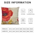 thumbnail image 5 of ARISTURING  Red Yellow Poppy Flower Sofa Decorative Beige Throw Pillow Case Cushion Cover Square, 5 of 5