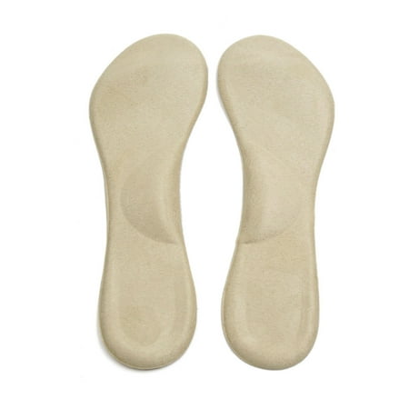 1 Pair Skin Color Fatigue Relief Fabric Surface Feet Support Pads Shoes Insole