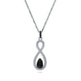 thumbnail image 3 of BERRICLE Sterling Silver Black and White Woven Infinity Necklace and Earrings Set for Women, Cubic Zirconia CZ, 3 of 15