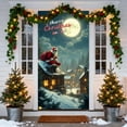thumbnail image 6 of Kumdkd Festive Christmas Door Curtain - 35.43 x 70.87 inch Santa Pattern Door Cover for Party & Holiday Decor (Multicolor, Polyester), 6 of 6