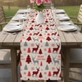 thumbnail image 5 of Christmas Tree Table Runner 48 Inches, Red Black Buffalo Plaid Xmas Elk Snowflake Bed Runner Dresser Scarves Tabletop for Indoor Outdoor Parties/Ceremony/Banquet, 13" x 48", 5 of 8